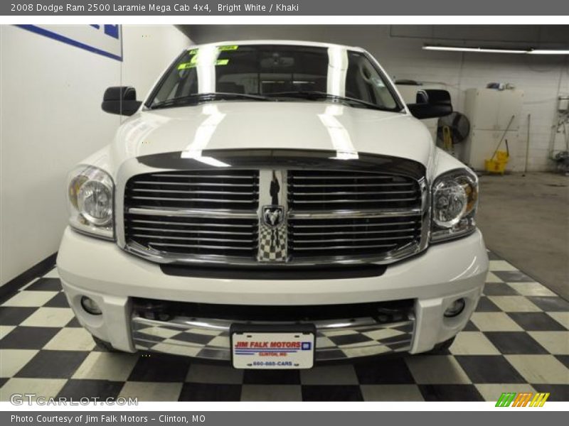 Bright White / Khaki 2008 Dodge Ram 2500 Laramie Mega Cab 4x4
