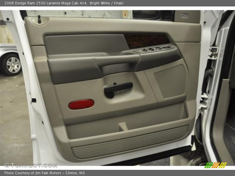 Bright White / Khaki 2008 Dodge Ram 2500 Laramie Mega Cab 4x4