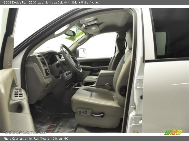 Bright White / Khaki 2008 Dodge Ram 2500 Laramie Mega Cab 4x4