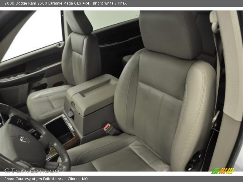 Bright White / Khaki 2008 Dodge Ram 2500 Laramie Mega Cab 4x4