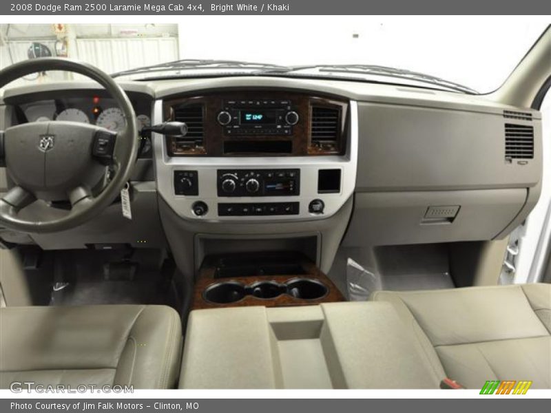 Bright White / Khaki 2008 Dodge Ram 2500 Laramie Mega Cab 4x4