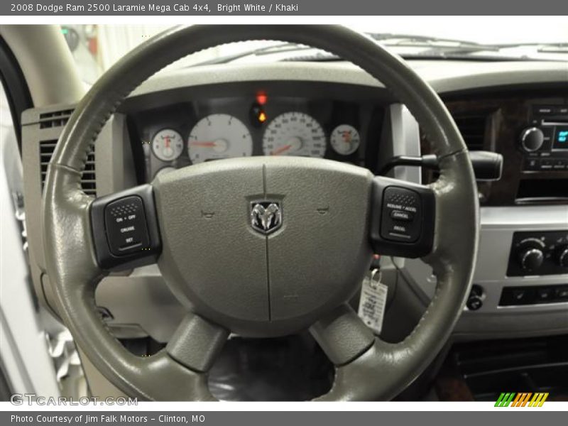 Bright White / Khaki 2008 Dodge Ram 2500 Laramie Mega Cab 4x4