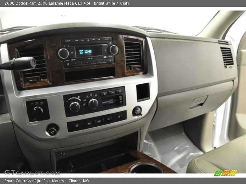Bright White / Khaki 2008 Dodge Ram 2500 Laramie Mega Cab 4x4
