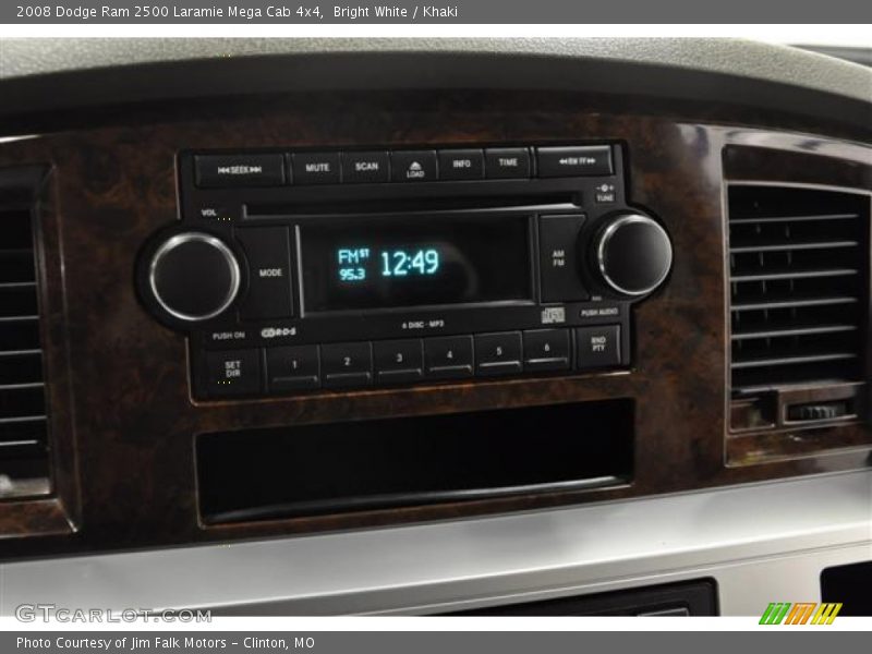 Bright White / Khaki 2008 Dodge Ram 2500 Laramie Mega Cab 4x4