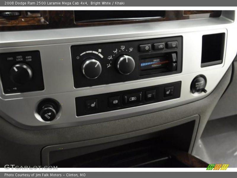 Bright White / Khaki 2008 Dodge Ram 2500 Laramie Mega Cab 4x4
