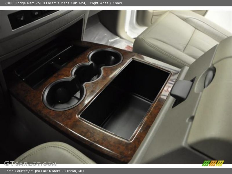 Bright White / Khaki 2008 Dodge Ram 2500 Laramie Mega Cab 4x4
