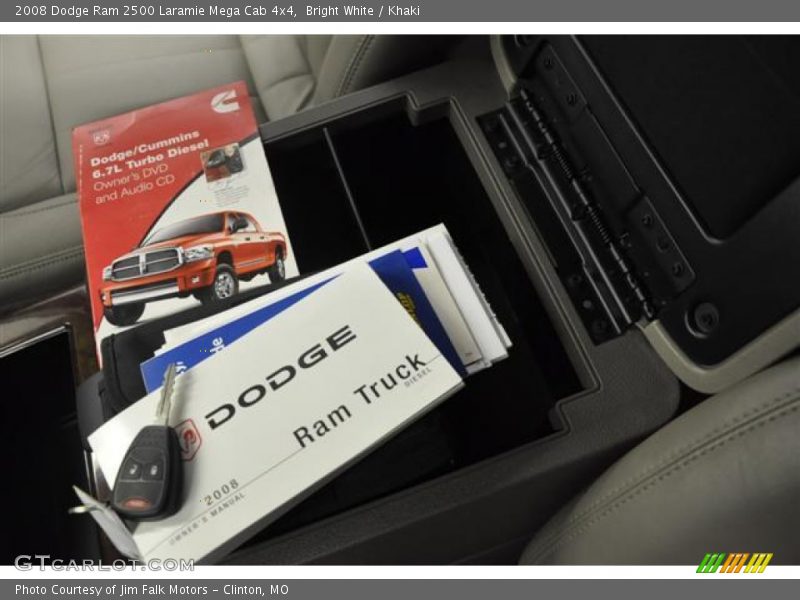 Bright White / Khaki 2008 Dodge Ram 2500 Laramie Mega Cab 4x4
