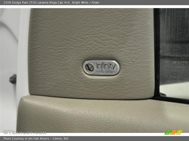 Bright White / Khaki 2008 Dodge Ram 2500 Laramie Mega Cab 4x4
