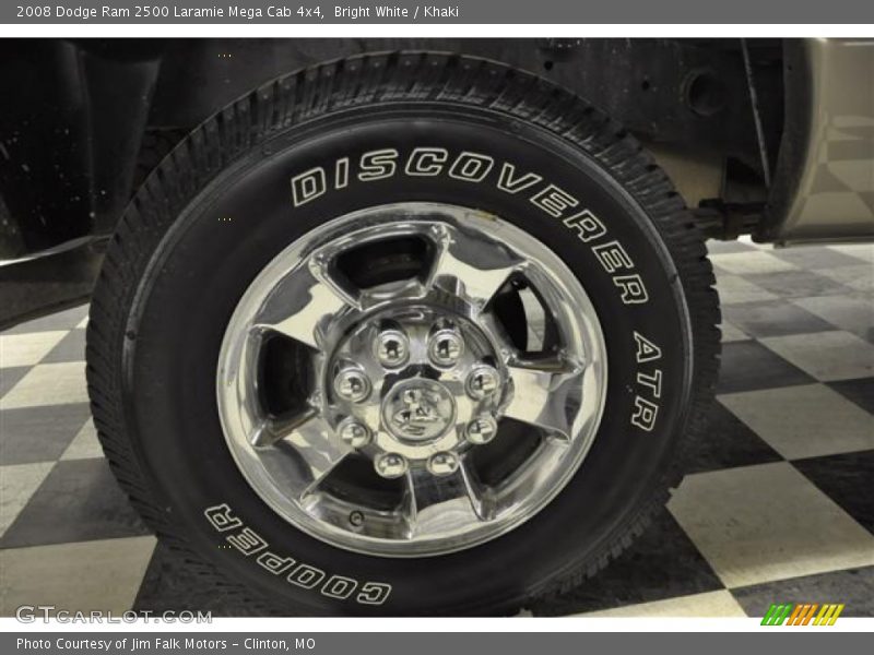 Bright White / Khaki 2008 Dodge Ram 2500 Laramie Mega Cab 4x4