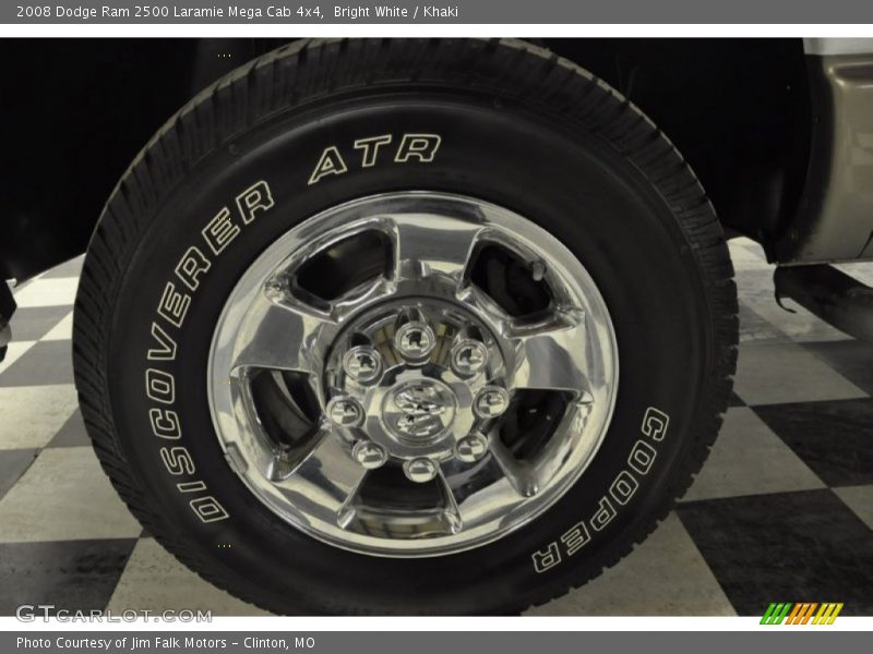 Bright White / Khaki 2008 Dodge Ram 2500 Laramie Mega Cab 4x4