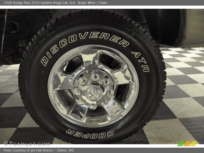 Bright White / Khaki 2008 Dodge Ram 2500 Laramie Mega Cab 4x4