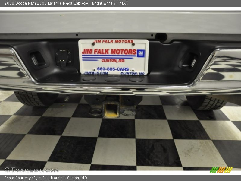 Bright White / Khaki 2008 Dodge Ram 2500 Laramie Mega Cab 4x4