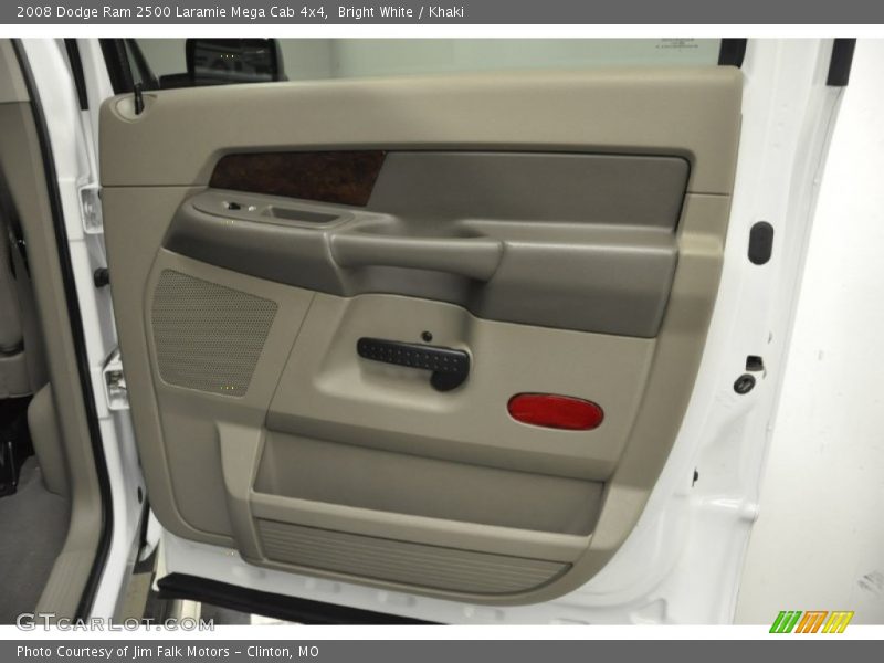 Bright White / Khaki 2008 Dodge Ram 2500 Laramie Mega Cab 4x4