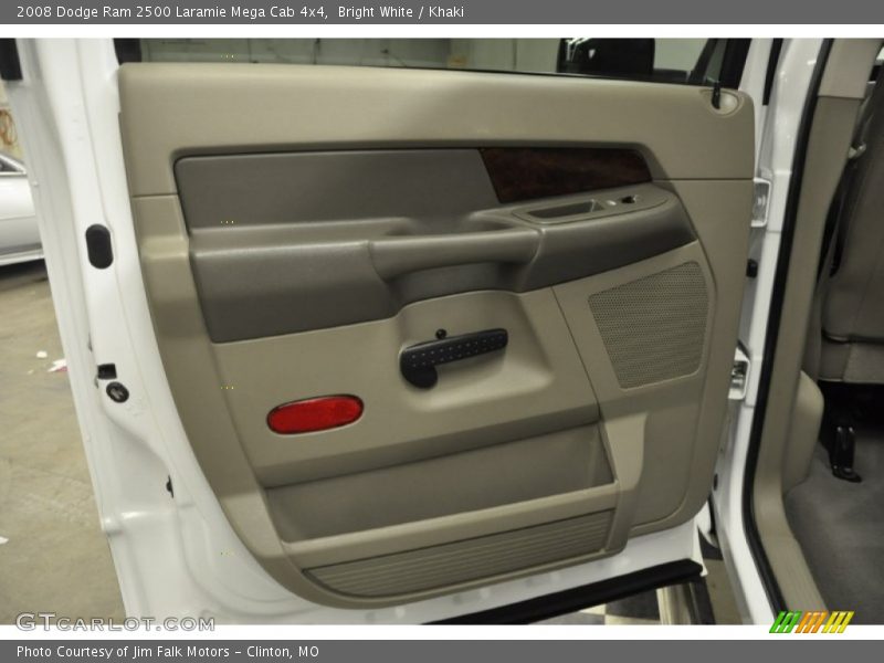 Bright White / Khaki 2008 Dodge Ram 2500 Laramie Mega Cab 4x4