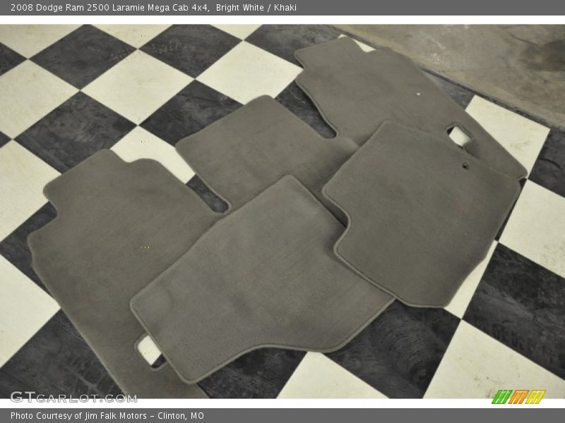 Bright White / Khaki 2008 Dodge Ram 2500 Laramie Mega Cab 4x4
