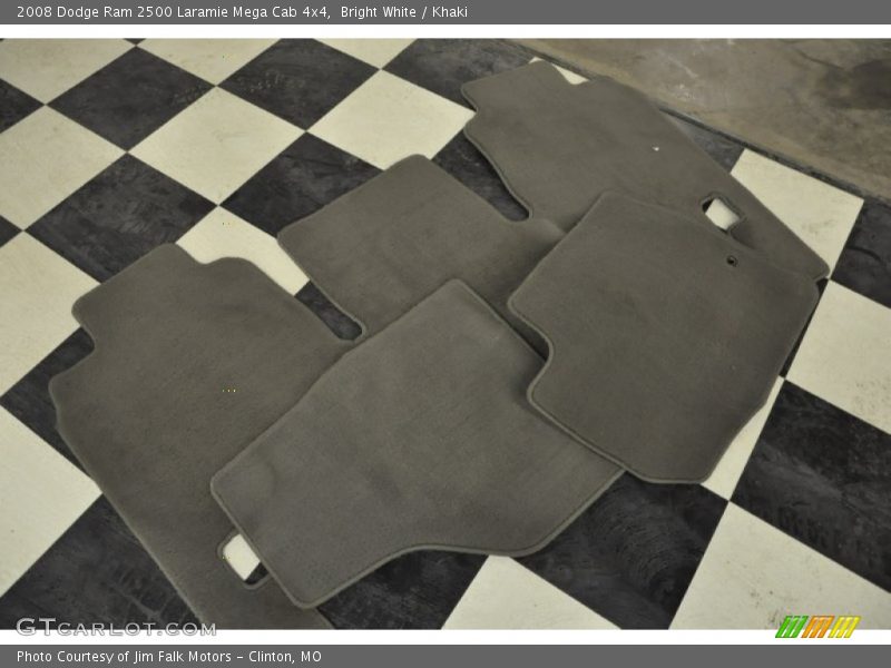 Bright White / Khaki 2008 Dodge Ram 2500 Laramie Mega Cab 4x4