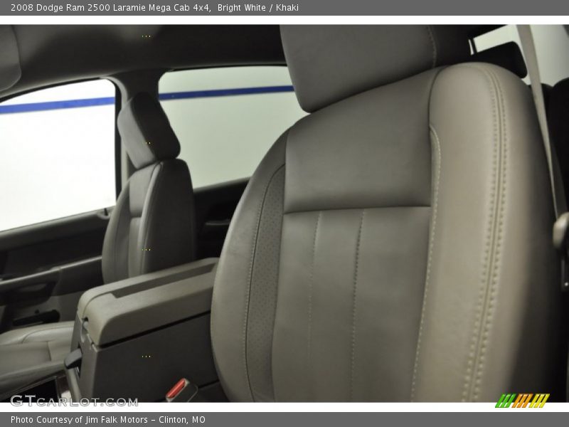 Bright White / Khaki 2008 Dodge Ram 2500 Laramie Mega Cab 4x4
