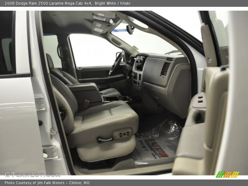 Bright White / Khaki 2008 Dodge Ram 2500 Laramie Mega Cab 4x4