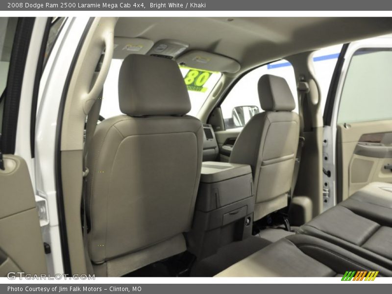 Bright White / Khaki 2008 Dodge Ram 2500 Laramie Mega Cab 4x4