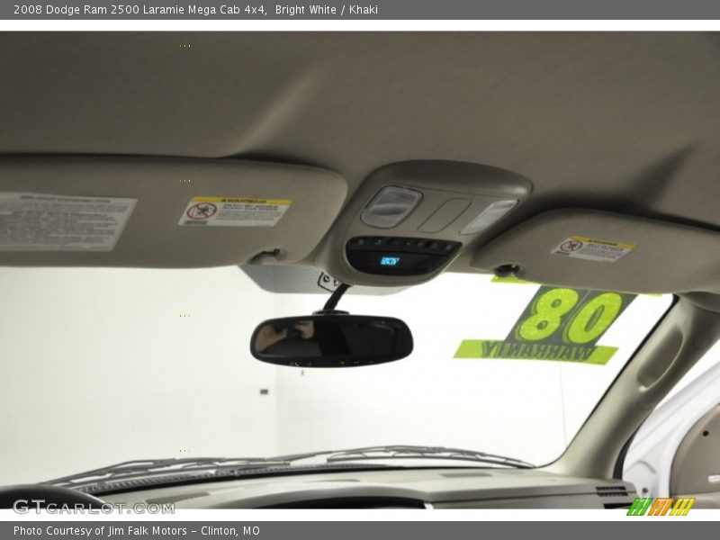 Bright White / Khaki 2008 Dodge Ram 2500 Laramie Mega Cab 4x4