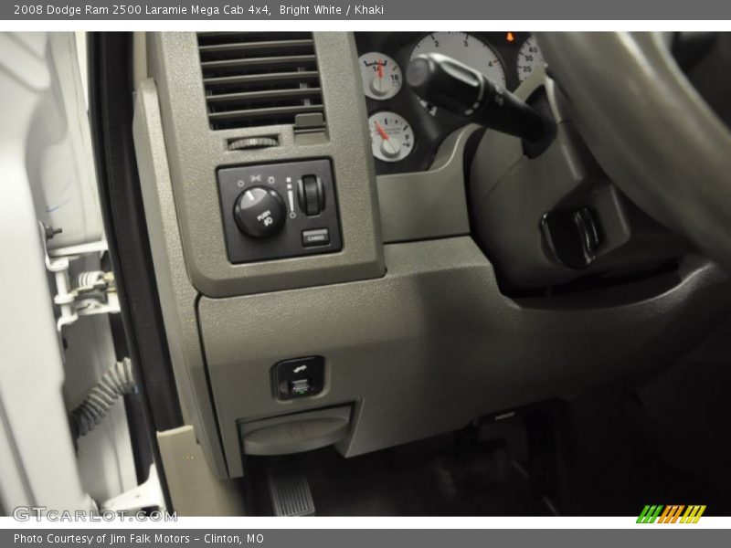 Bright White / Khaki 2008 Dodge Ram 2500 Laramie Mega Cab 4x4