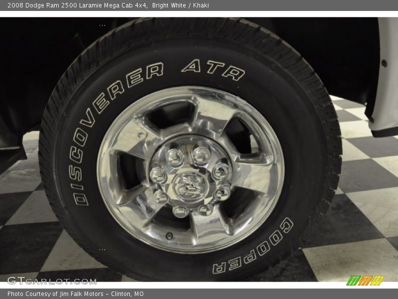 Bright White / Khaki 2008 Dodge Ram 2500 Laramie Mega Cab 4x4