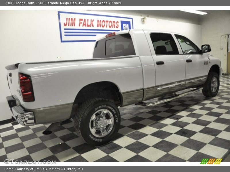 Bright White / Khaki 2008 Dodge Ram 2500 Laramie Mega Cab 4x4