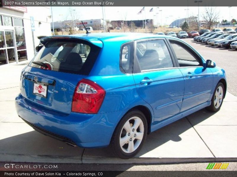 Deep Ocean Blue / Gray 2007 Kia Spectra Spectra5 SX Wagon
