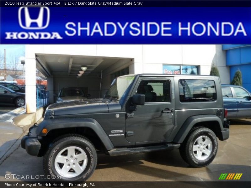 Black / Dark Slate Gray/Medium Slate Gray 2010 Jeep Wrangler Sport 4x4