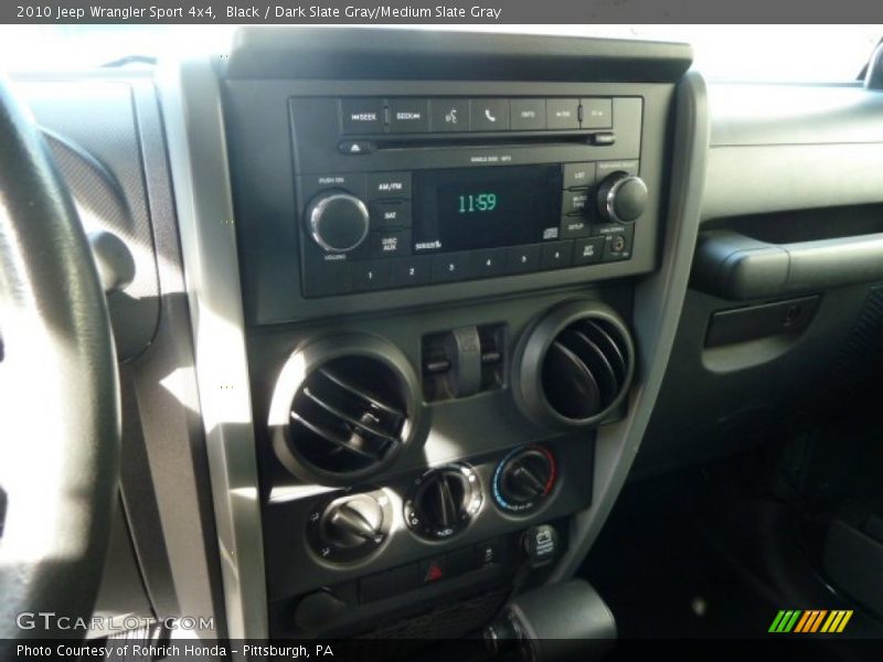 Black / Dark Slate Gray/Medium Slate Gray 2010 Jeep Wrangler Sport 4x4