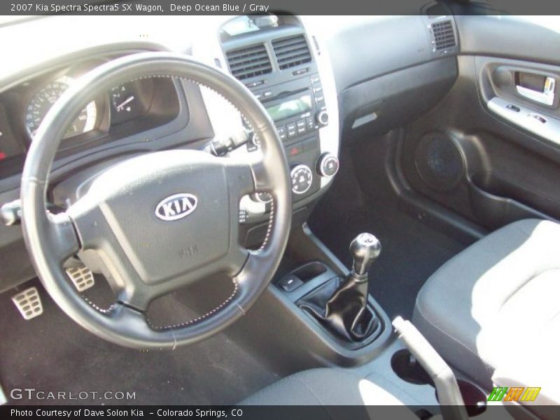 Deep Ocean Blue / Gray 2007 Kia Spectra Spectra5 SX Wagon