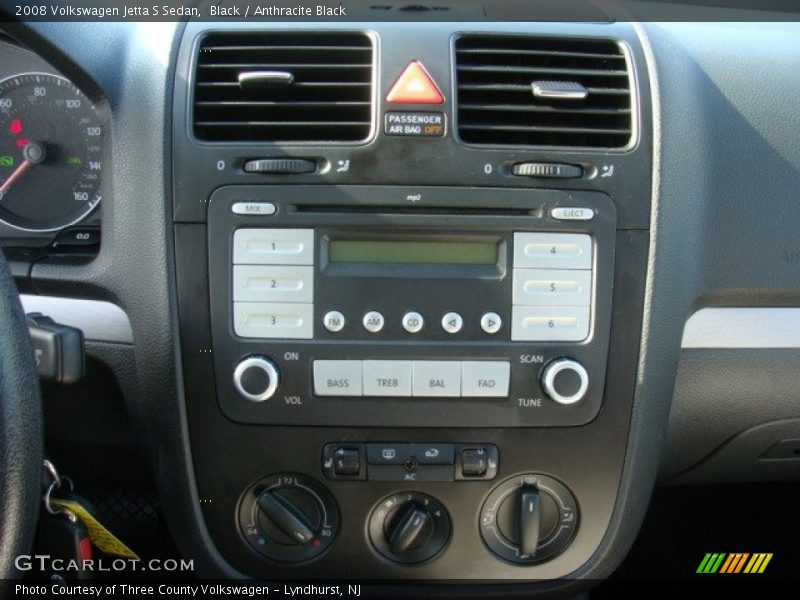 Black / Anthracite Black 2008 Volkswagen Jetta S Sedan