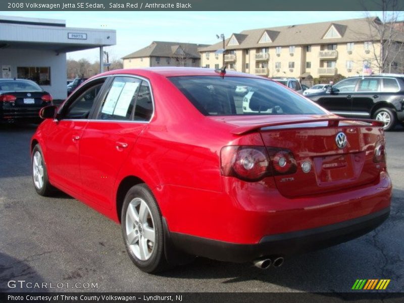 Salsa Red / Anthracite Black 2008 Volkswagen Jetta SE Sedan