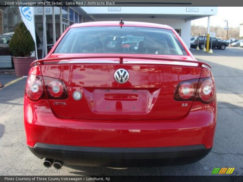 Salsa Red / Anthracite Black 2008 Volkswagen Jetta SE Sedan