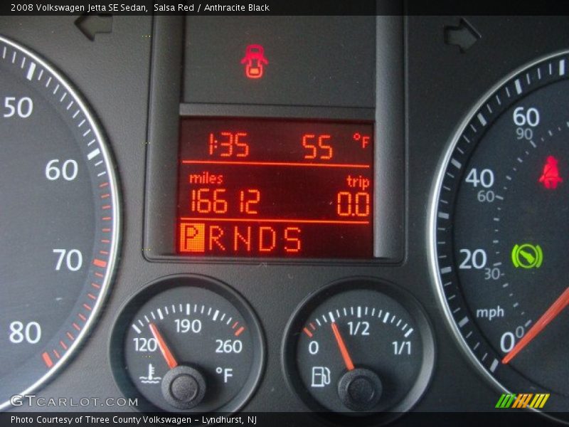 Salsa Red / Anthracite Black 2008 Volkswagen Jetta SE Sedan