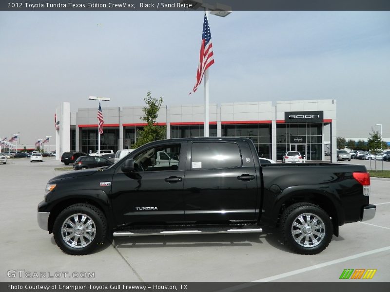Black / Sand Beige 2012 Toyota Tundra Texas Edition CrewMax