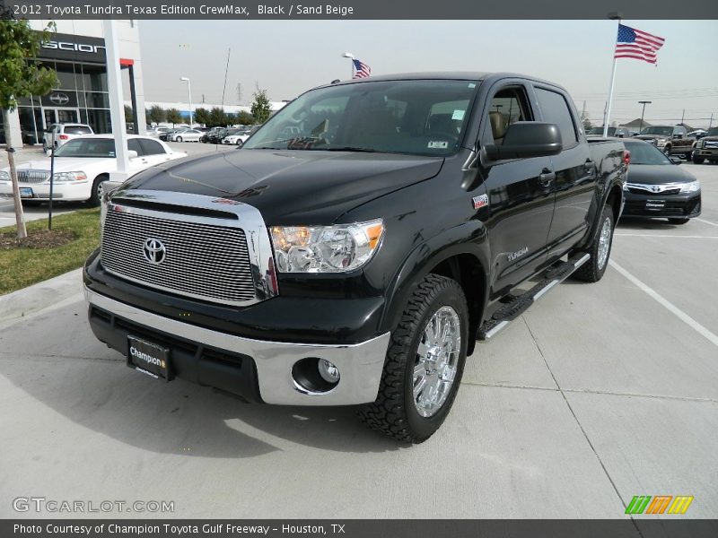 Black / Sand Beige 2012 Toyota Tundra Texas Edition CrewMax