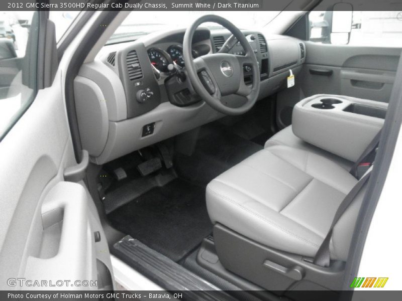 Summit White / Dark Titanium 2012 GMC Sierra 3500HD Regular Cab Dually Chassis