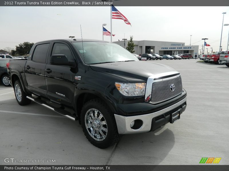 Black / Sand Beige 2012 Toyota Tundra Texas Edition CrewMax