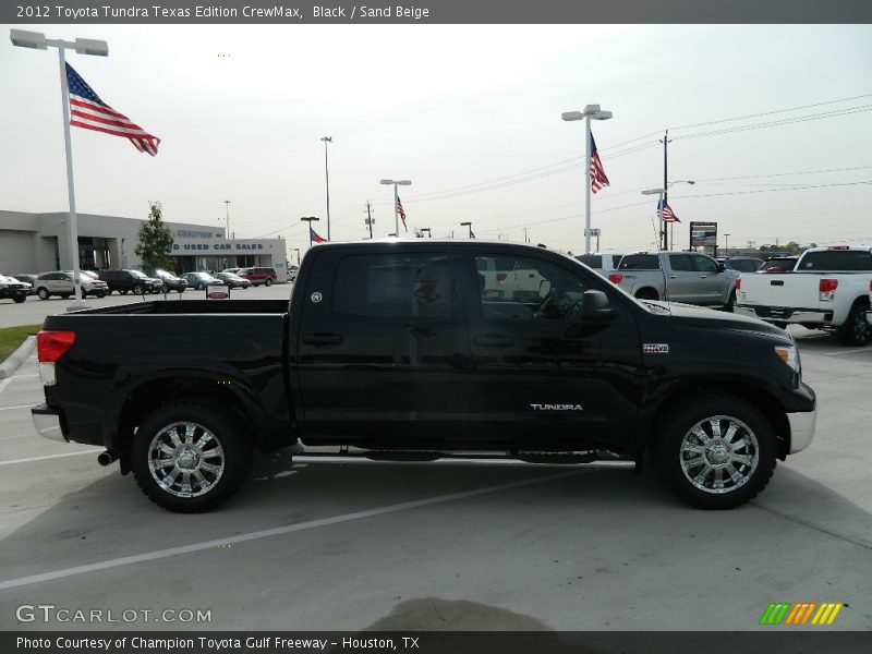 Black / Sand Beige 2012 Toyota Tundra Texas Edition CrewMax