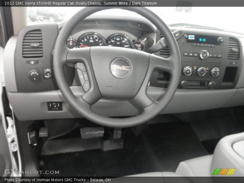 Summit White / Dark Titanium 2012 GMC Sierra 3500HD Regular Cab Dually Chassis