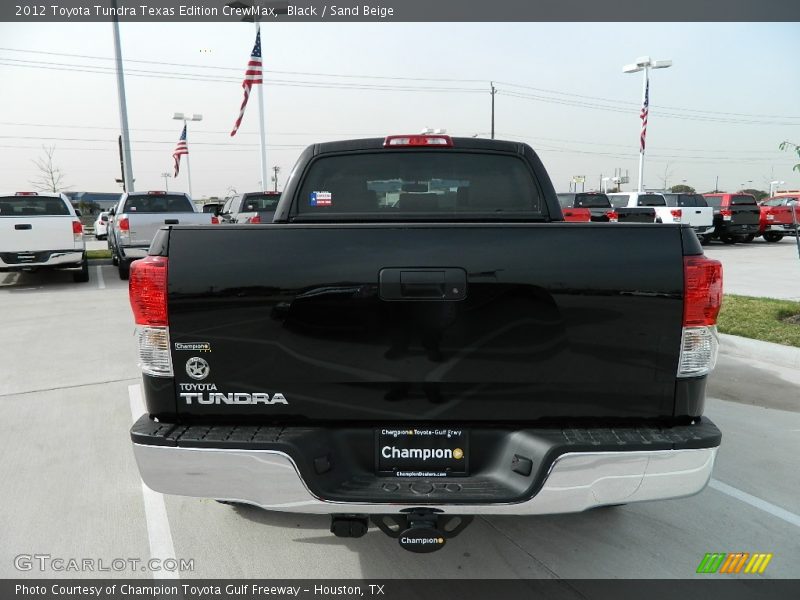 Black / Sand Beige 2012 Toyota Tundra Texas Edition CrewMax
