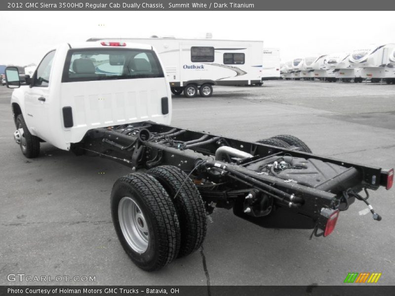 Summit White / Dark Titanium 2012 GMC Sierra 3500HD Regular Cab Dually Chassis