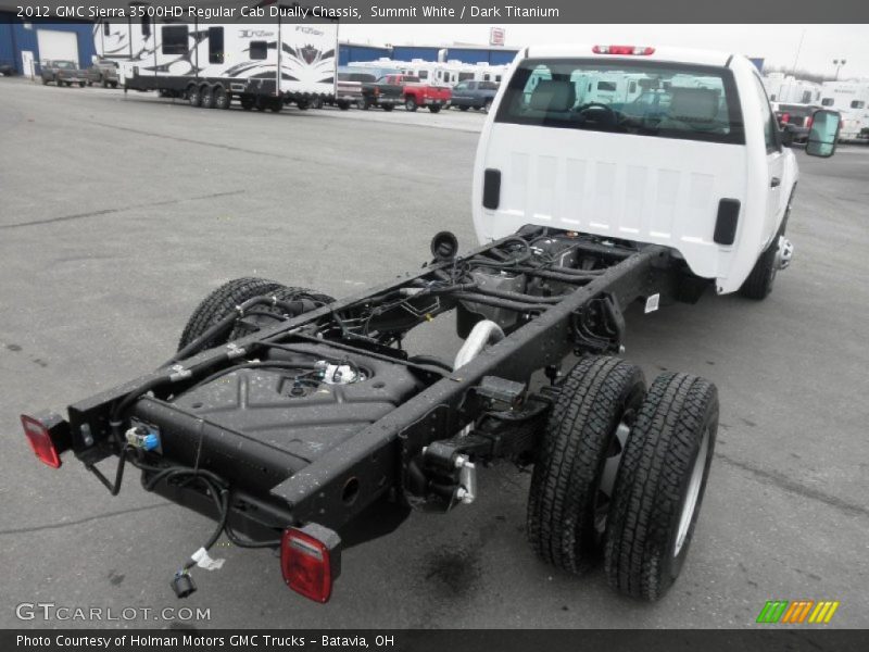 Summit White / Dark Titanium 2012 GMC Sierra 3500HD Regular Cab Dually Chassis