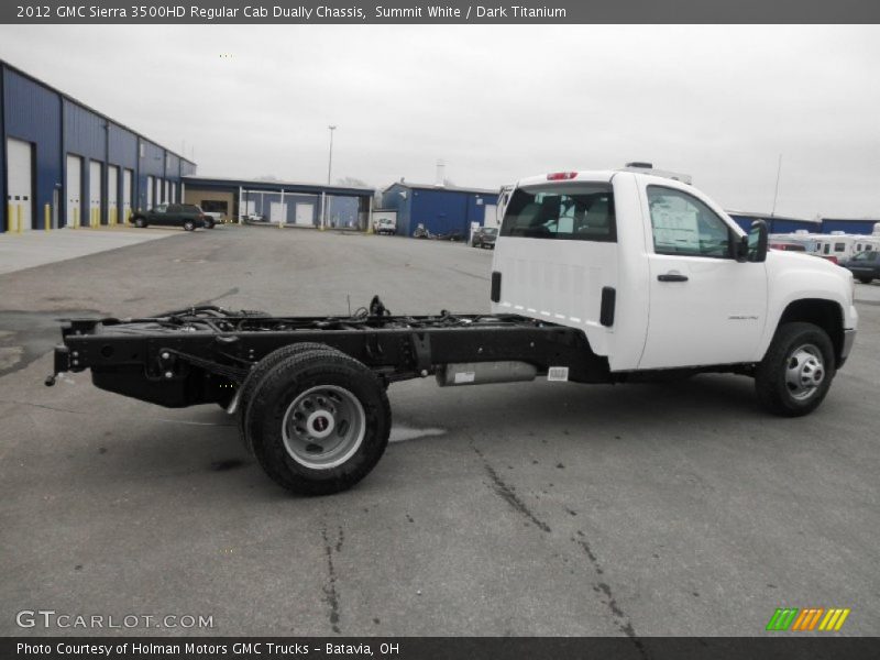 Summit White / Dark Titanium 2012 GMC Sierra 3500HD Regular Cab Dually Chassis