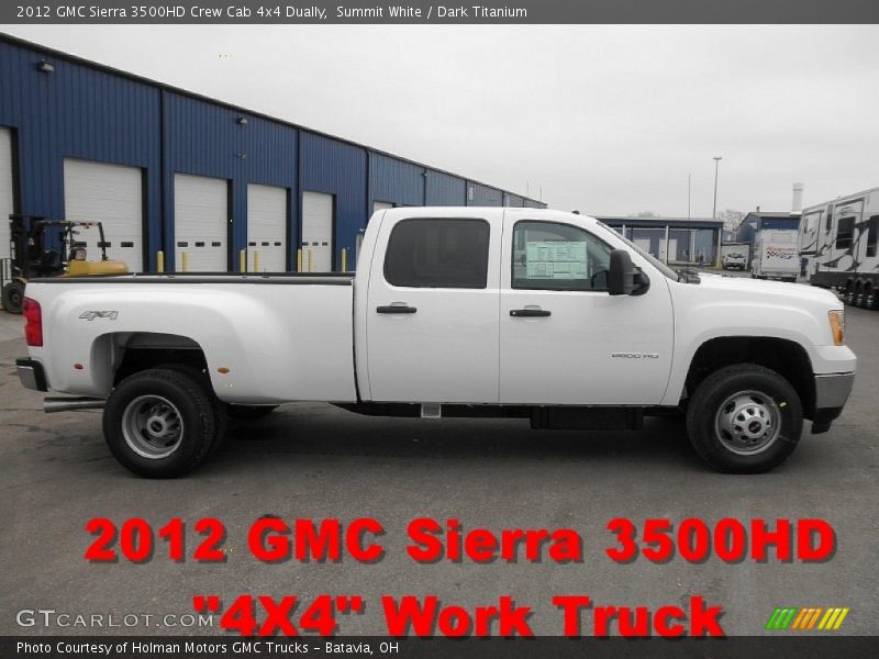 Summit White / Dark Titanium 2012 GMC Sierra 3500HD Crew Cab 4x4 Dually
