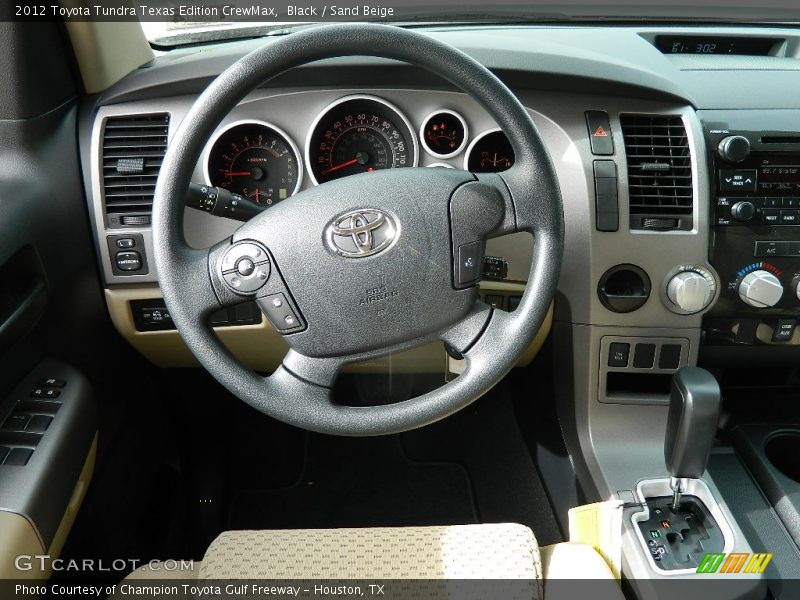 Black / Sand Beige 2012 Toyota Tundra Texas Edition CrewMax