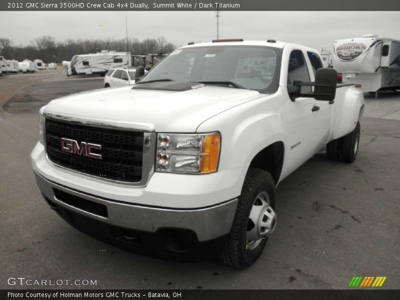 Summit White / Dark Titanium 2012 GMC Sierra 3500HD Crew Cab 4x4 Dually