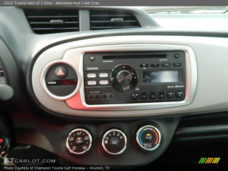 Absolutely Red / Ash Gray 2012 Toyota Yaris LE 3 Door