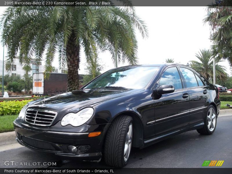 Black / Black 2005 Mercedes-Benz C 230 Kompressor Sedan
